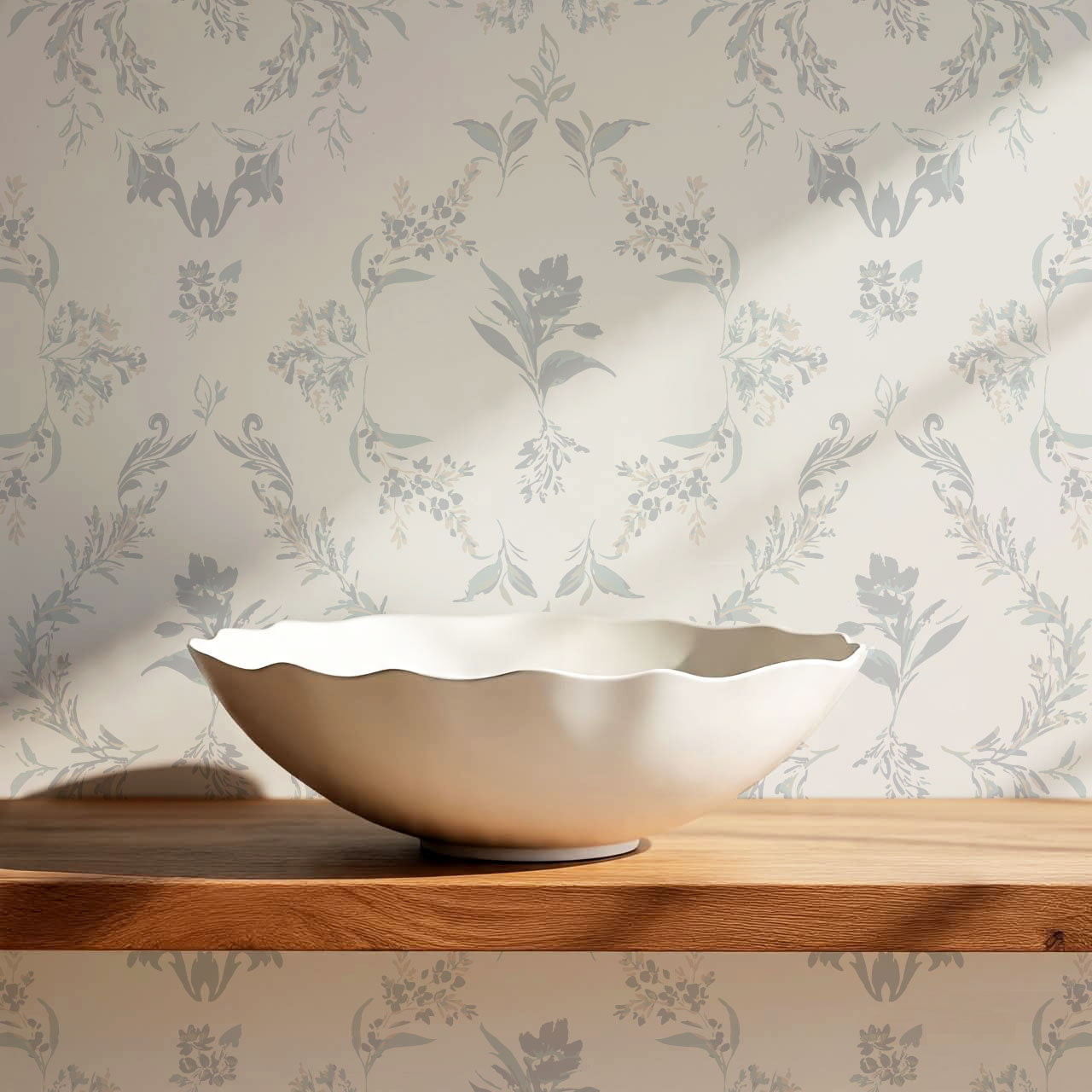 Lia Faded Opulence Dove Wallpaper