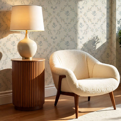 Lia Faded Opulence Dove Gold Wallpaper
