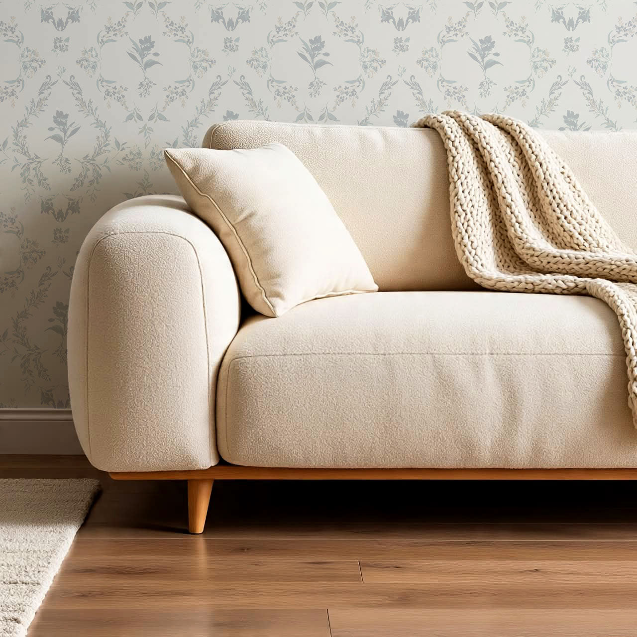 Lia Faded Opulence Dove Wallpaper