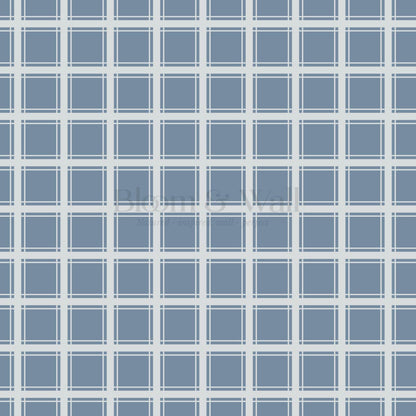 Liam Country Club Plaid Blue Wallpaper