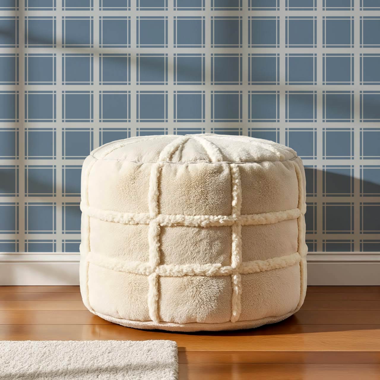 Liam Country Club Plaid Blue Wallpaper