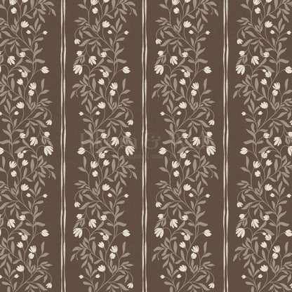 Libby Vertical Bloom Chocolate Vines Wallpaper