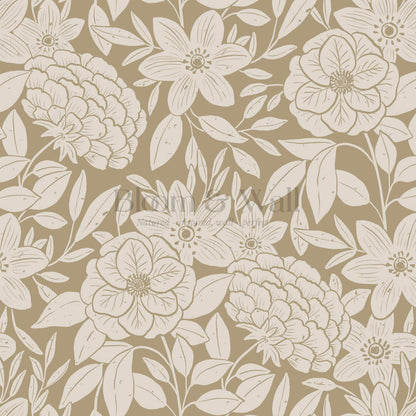 Lide Garden Olive Beige Wallpaper