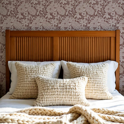 Lide Garden Plum Mauve Wallpaper