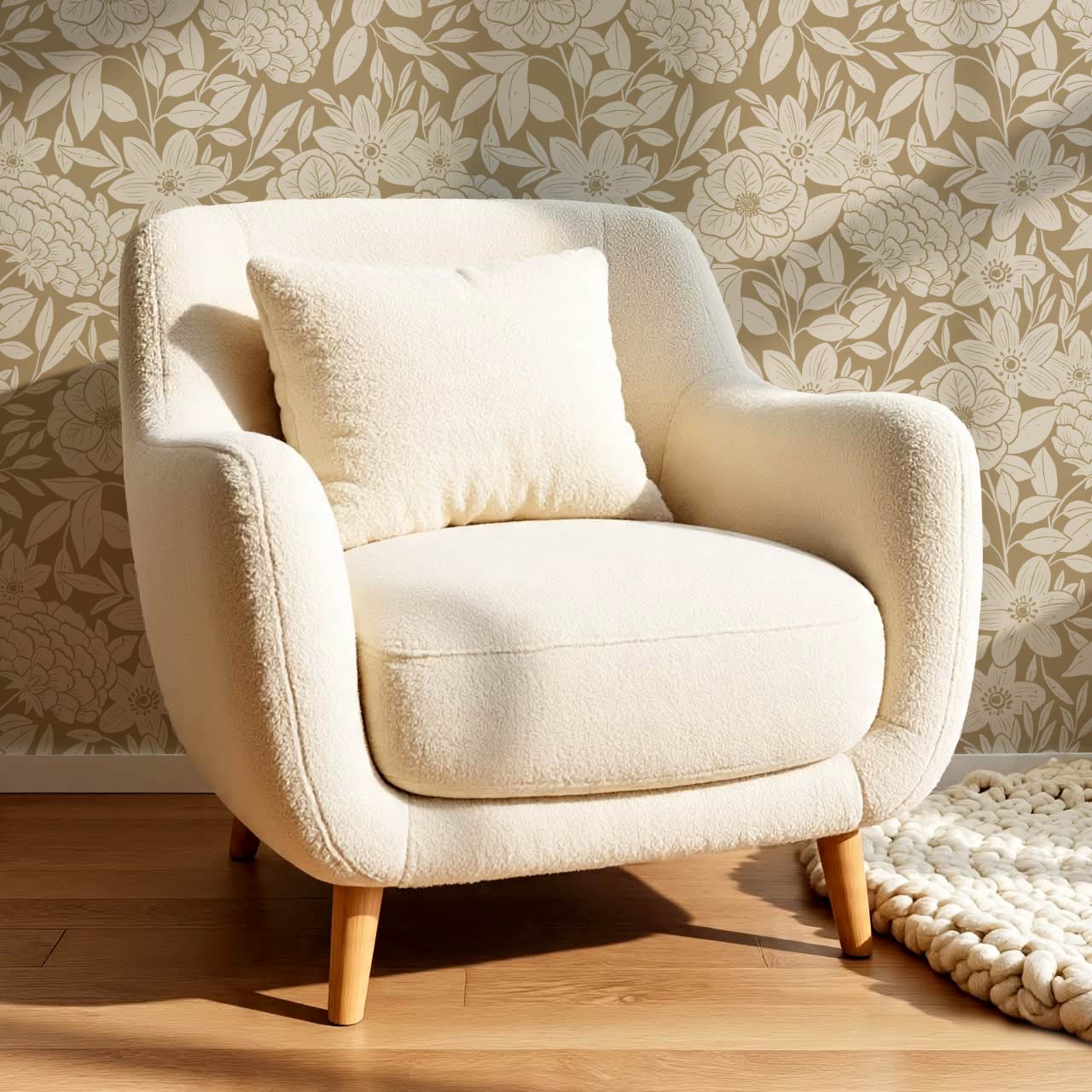 Lide Garden Olive Beige Wallpaper
