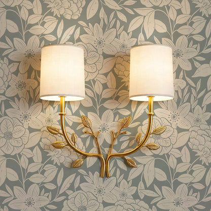 Lide Garden Sea Glass Taupe Wallpaper