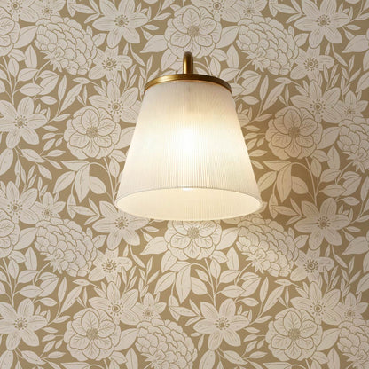 Lide Garden Olive Beige Wallpaper