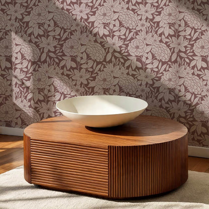 Lide Garden Plum Mauve Wallpaper