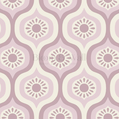 Lidia Infinite Sunshine Groove Plum Ivory Wallpaper