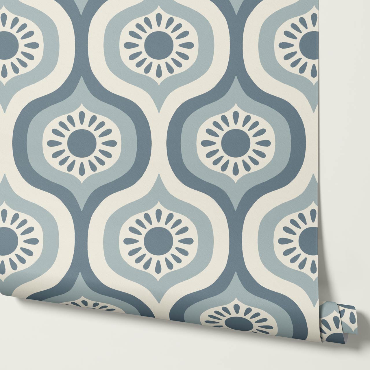 Lidia Infinite Sunshine Groove Slate Ivory Wallpaper