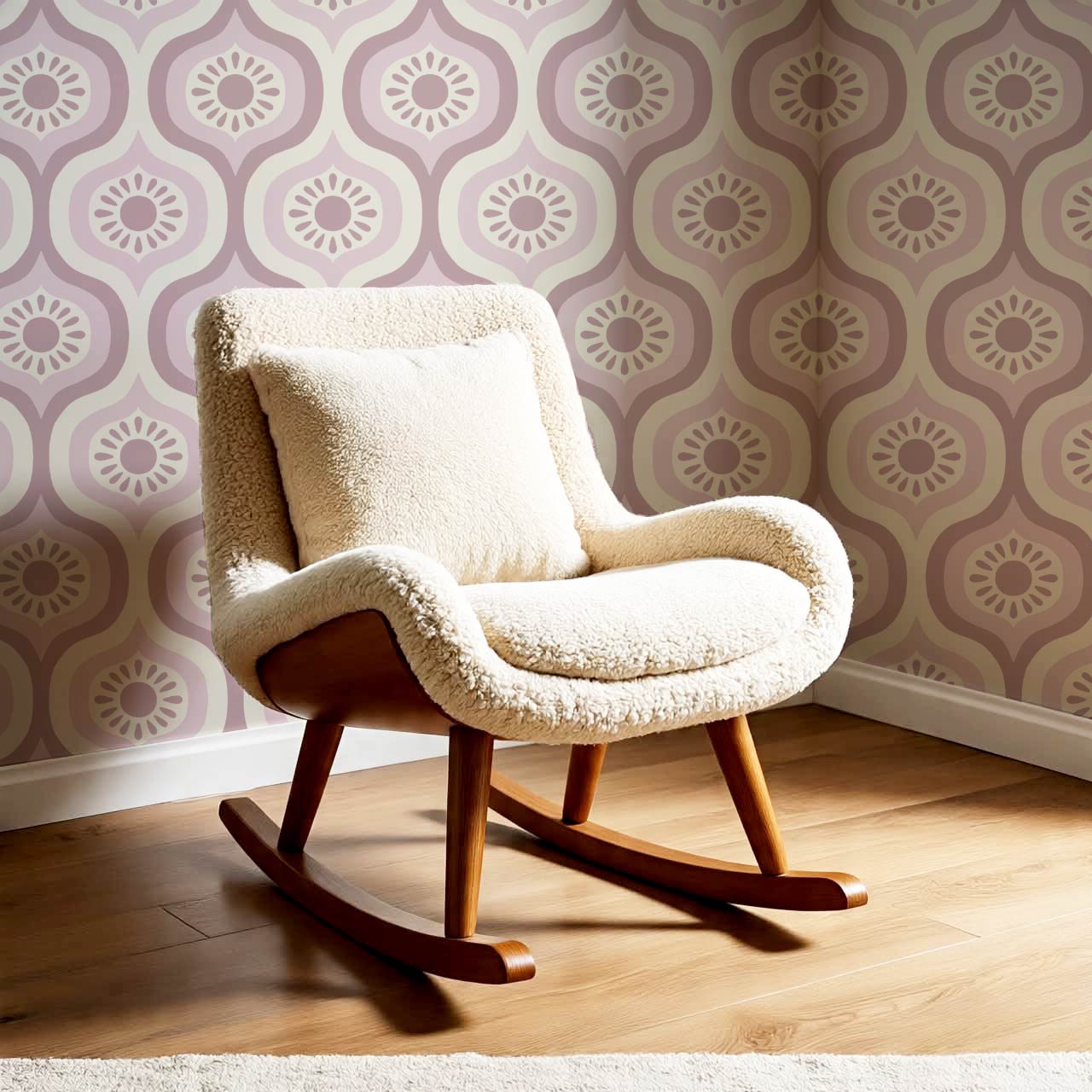 Lidia Infinite Sunshine Groove Plum Ivory Wallpaper