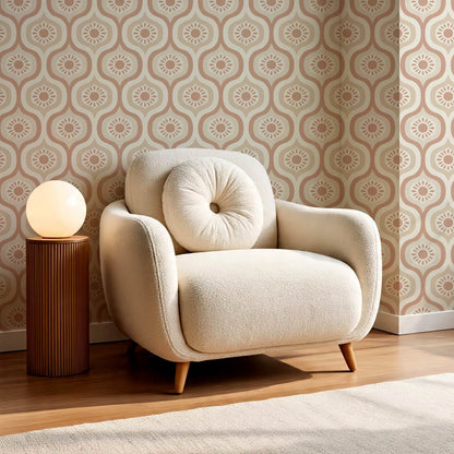Lidia Infinite Sunshine Groove Warm Clay Beige Wallpaper