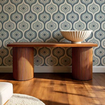 Lidia Infinite Sunshine Groove Slate Ivory Wallpaper