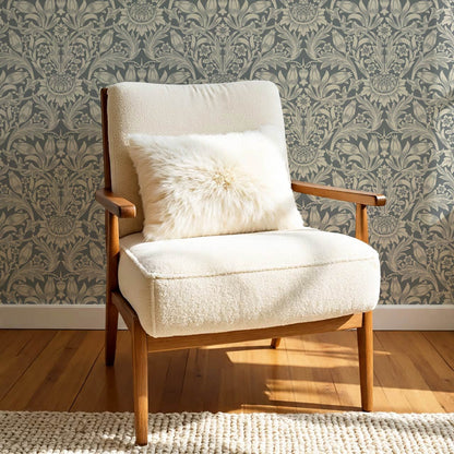 Liis Antique Sunflower Slate Taupe Wallpaper