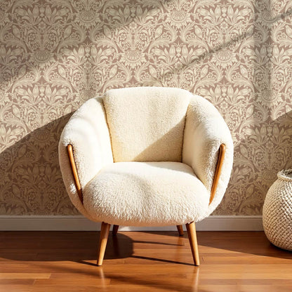 Liis Antique Sunflower Warm Clay Cream Wallpaper