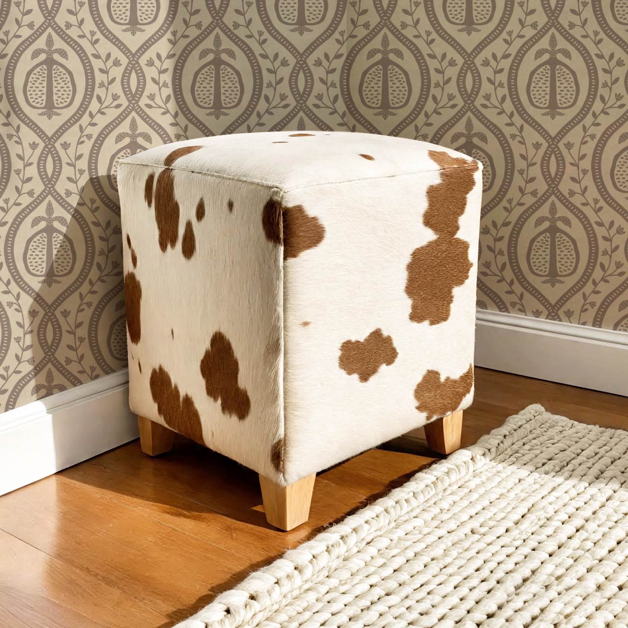 Lila Pomegranate Trellis Cocoa Beige Wallpaper