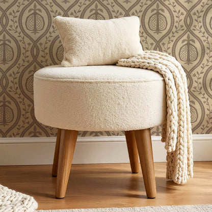Lila Pomegranate Trellis Cocoa Beige Wallpaper