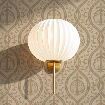 Lila Pomegranate Trellis Beige Brown Wallpaper