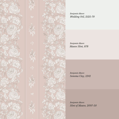 Lilah Garden Tapestry Mauve Wallpaper