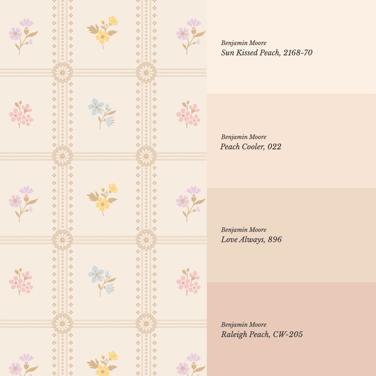Lile Sunday Garden Cream Pastel Wallpaper