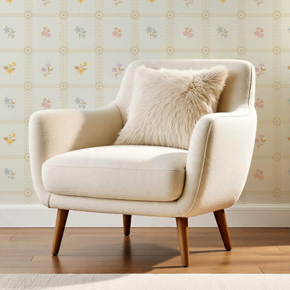 Lile Sunday Garden Ivory Pastel Wallpaper