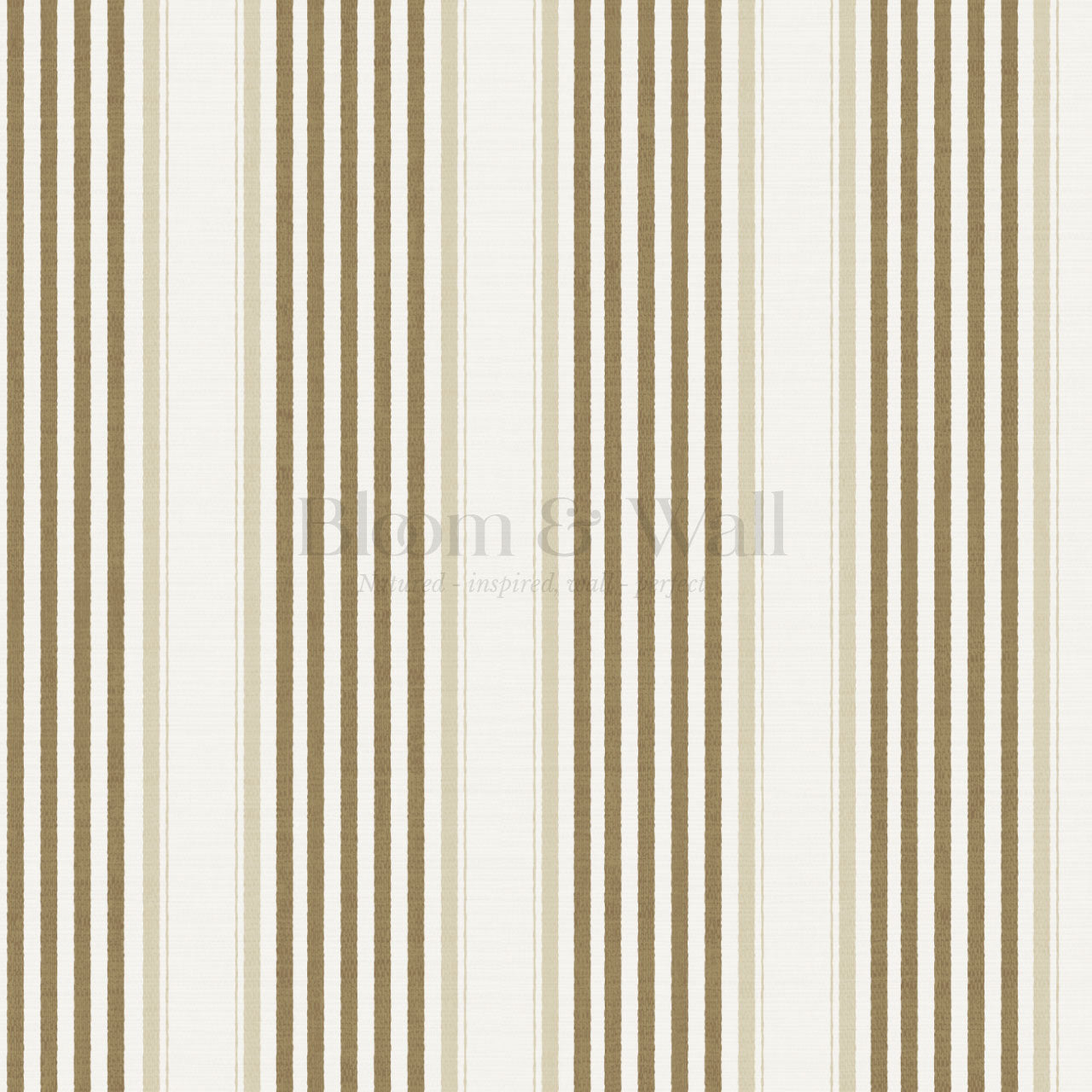 Lili Cream Olive Stripes Wallpaper