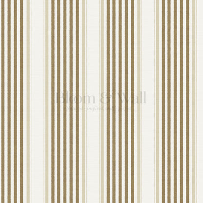 Lili Cream Olive Stripes Wallpaper