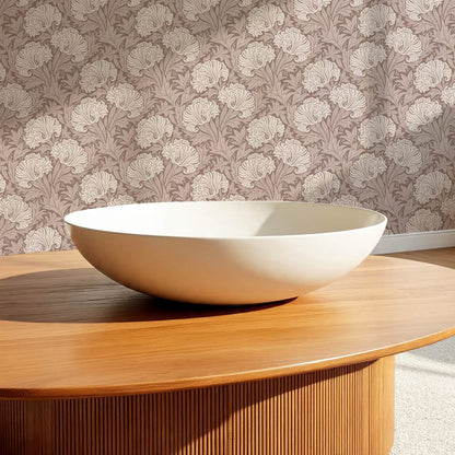 Liliana Heritage Floral Mocha Wallpaper