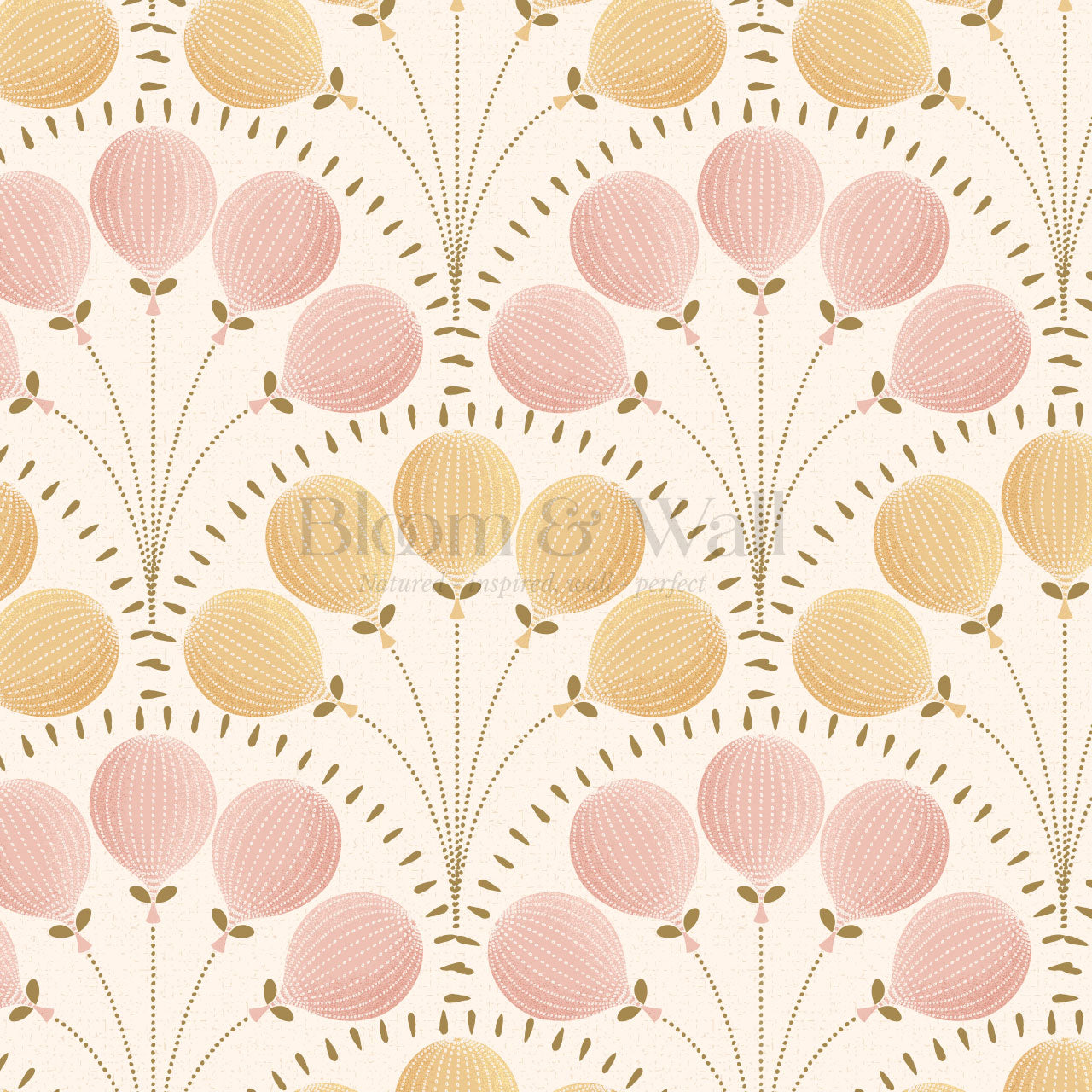 Lilly Balloons Blush Wallpaper