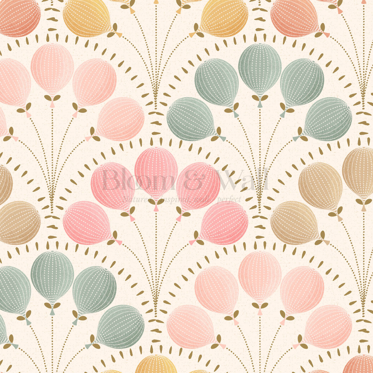 Lilly Balloons Pastel Wallpaper