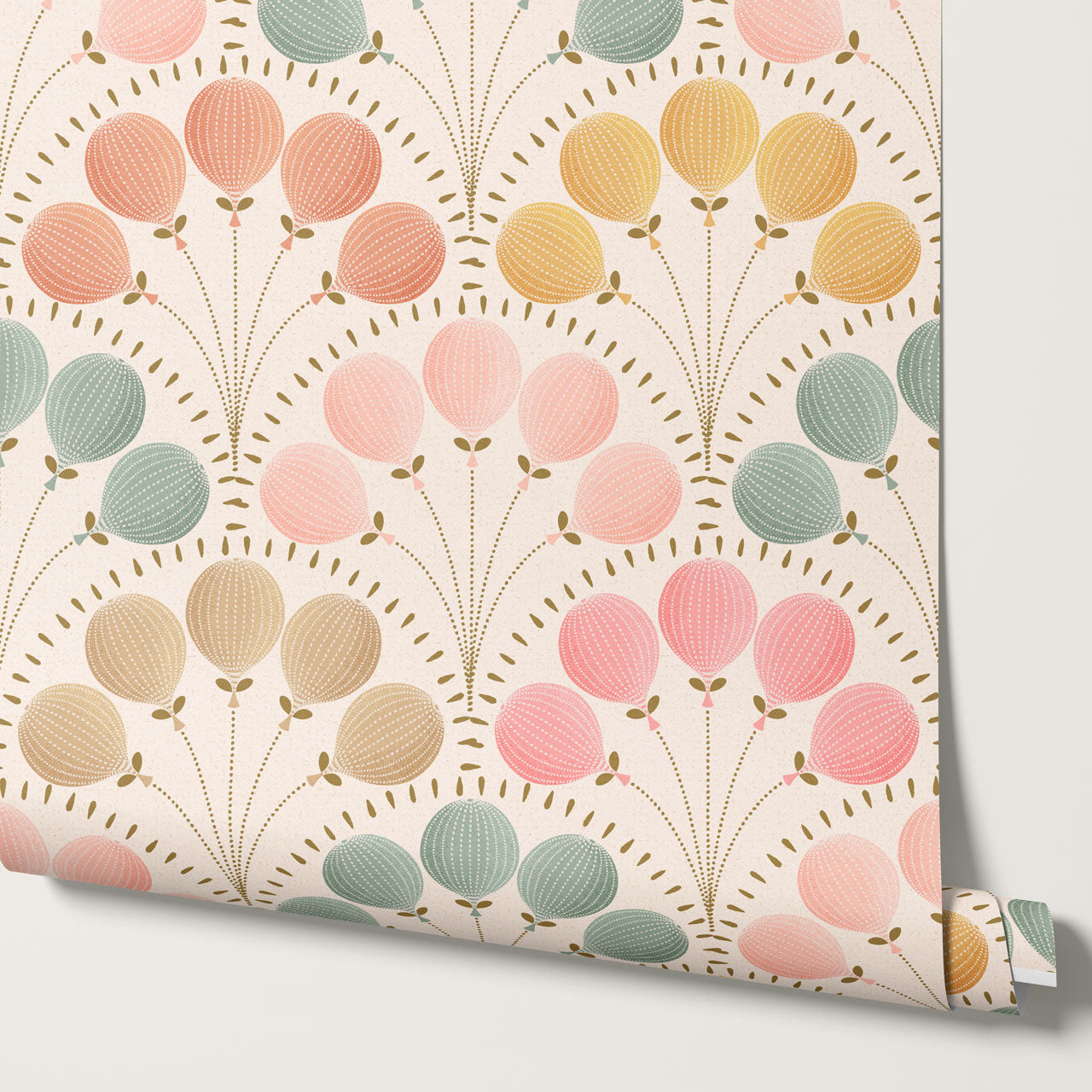 Lilly Balloons Pastel Wallpaper