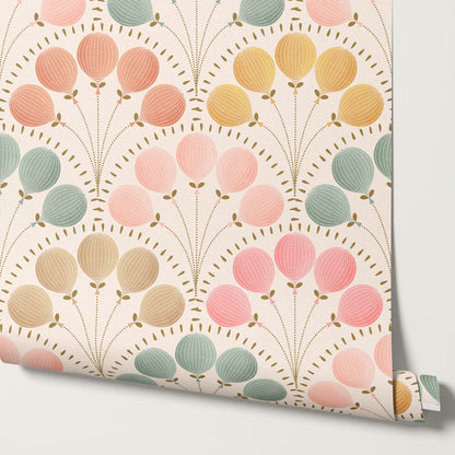 Lilly Balloons Pastel Wallpaper