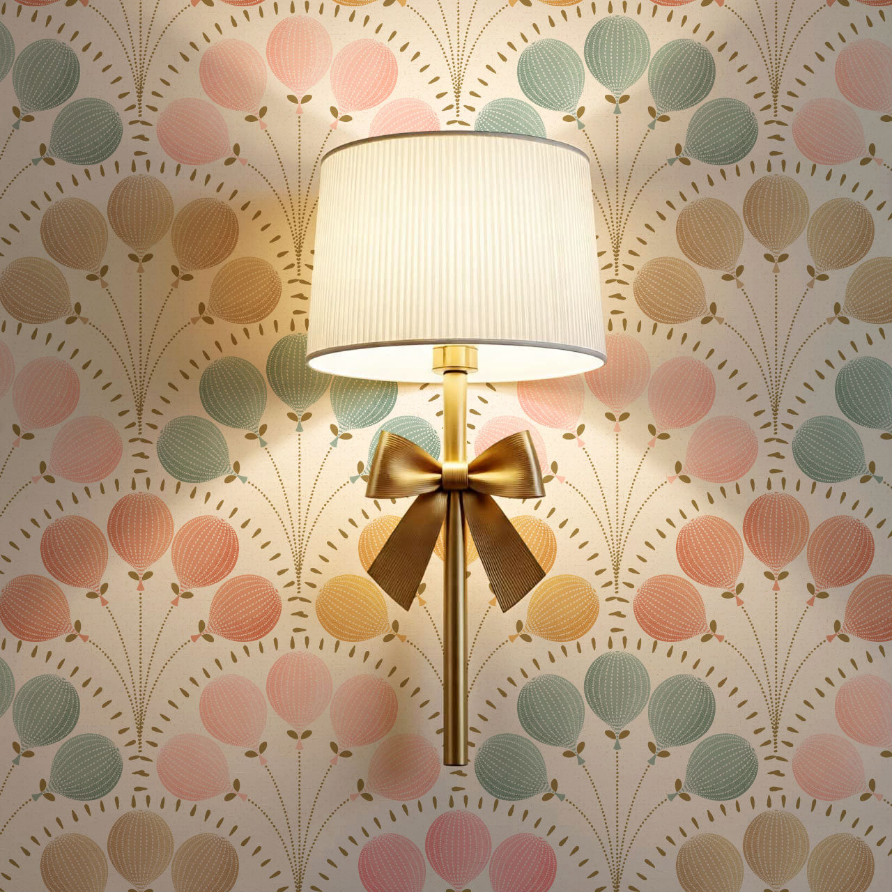 Lilly Balloons Pastel Wallpaper