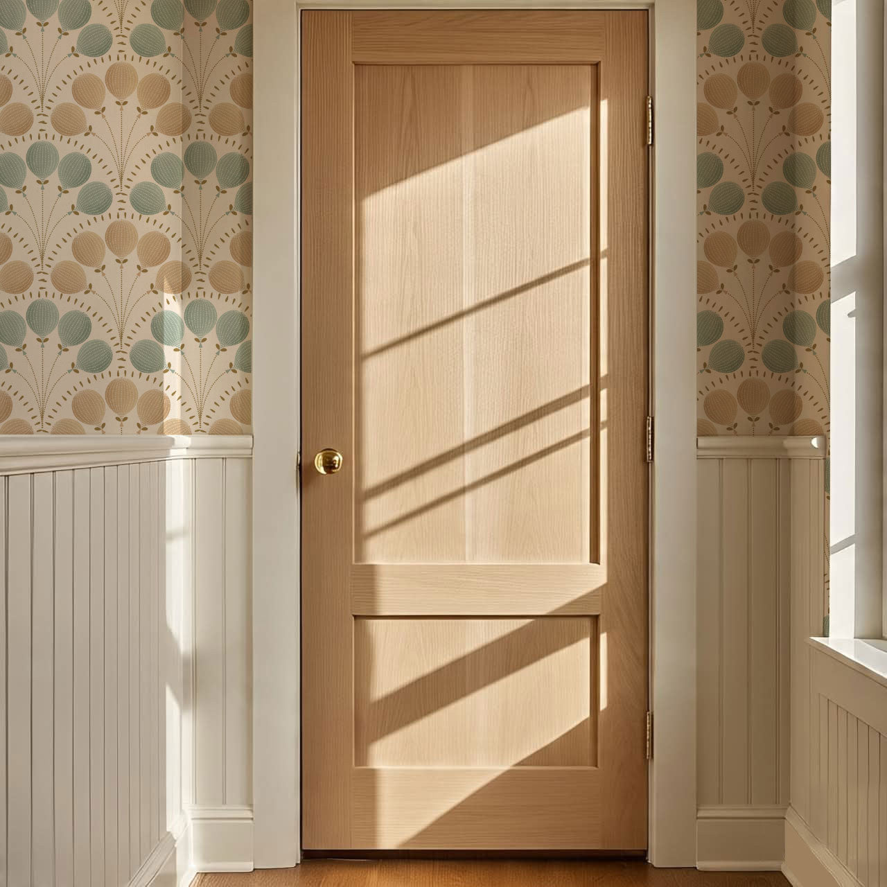 Lilly Balloons Sage Beige Wallpaper