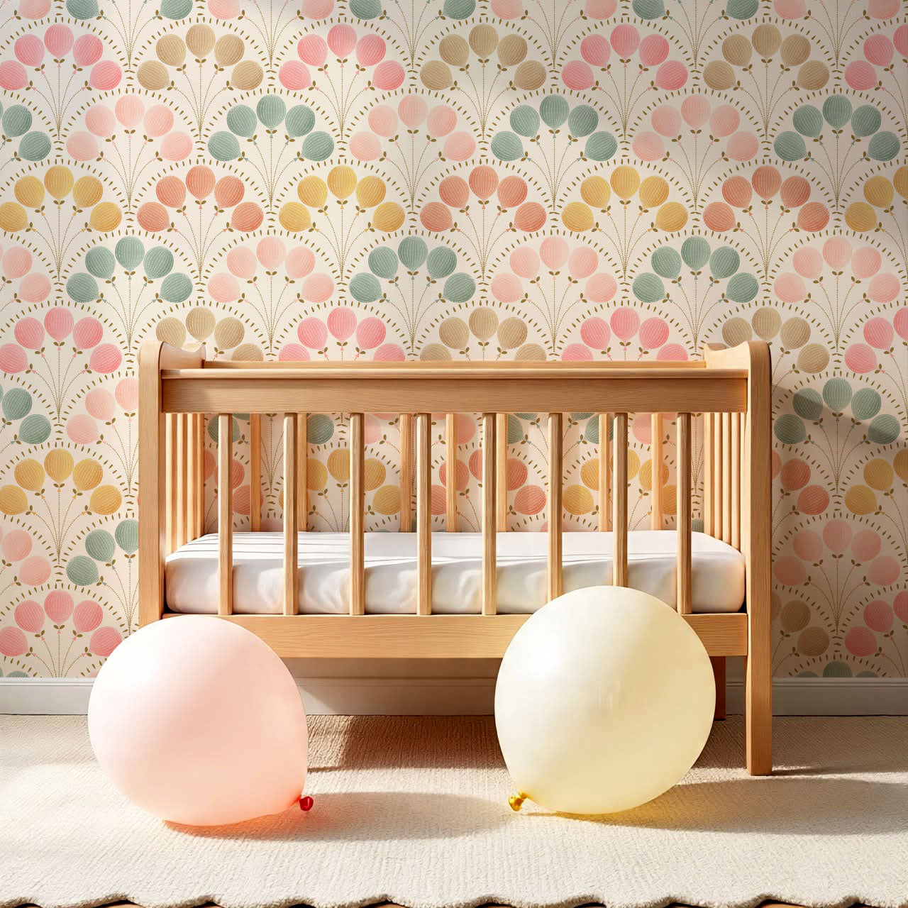 Lilly Balloons Pastel Wallpaper