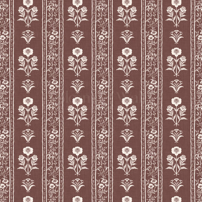 Lilou Cottage Garden Stripe Clay Wallpaper