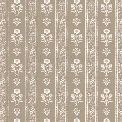 Lilou Cottage Garden Stripe Sand Wallpaper