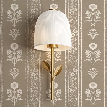 Lilou Cottage Garden Stripe Sand Wallpaper