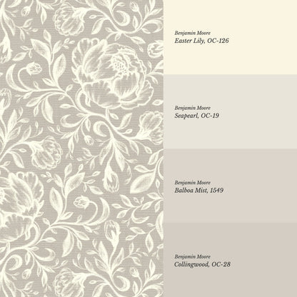 Lina Adorne Blooms Pale Mauve Wallpaper