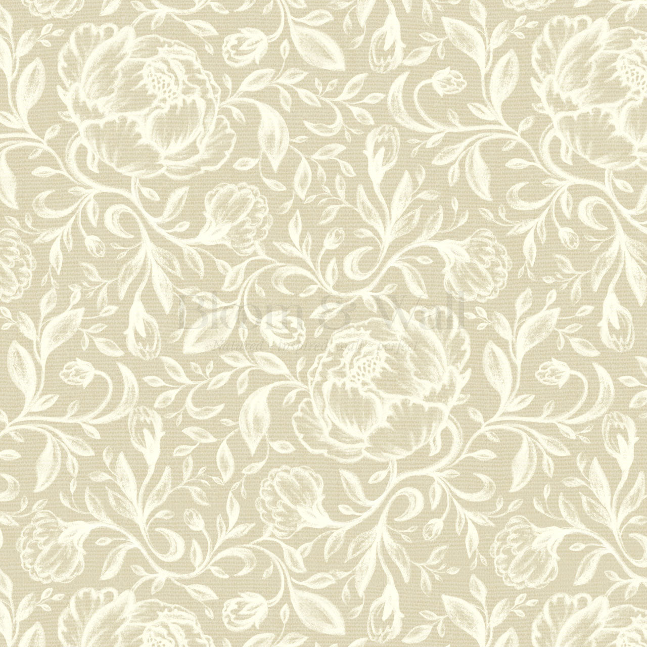 Lina Adorne Blooms Almond Wallpaper