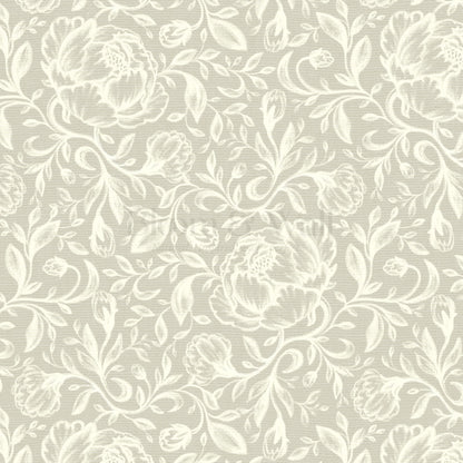 Lina Adorne Blooms Warm Gray Wallpaper