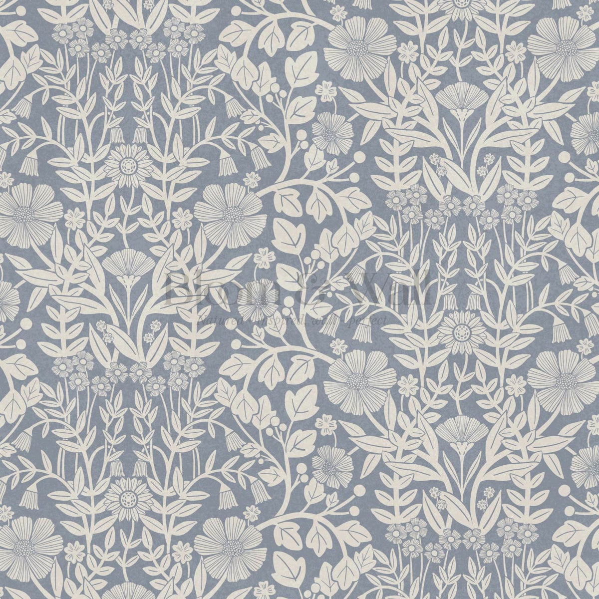 Linda Botanical Garden Powder Blue Bone Wallpaper