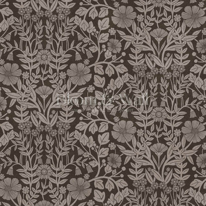 Linda Botanical Garden Espresso Taupe Wallpaper