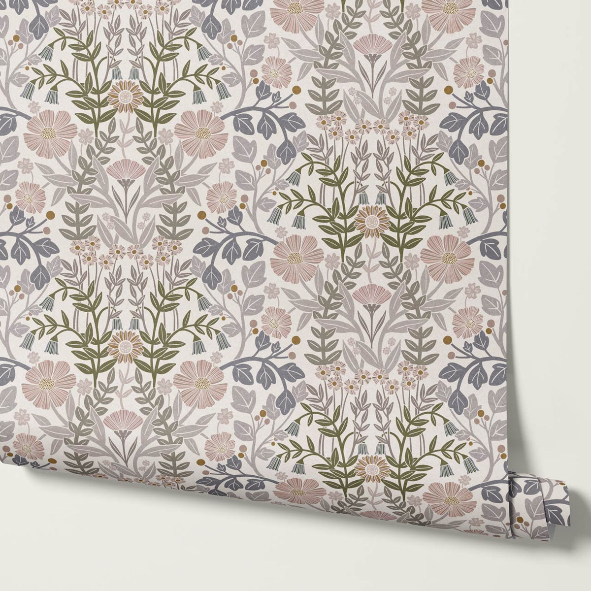 Linda Botanical Garden Plum Dust Pearl Wallpaper