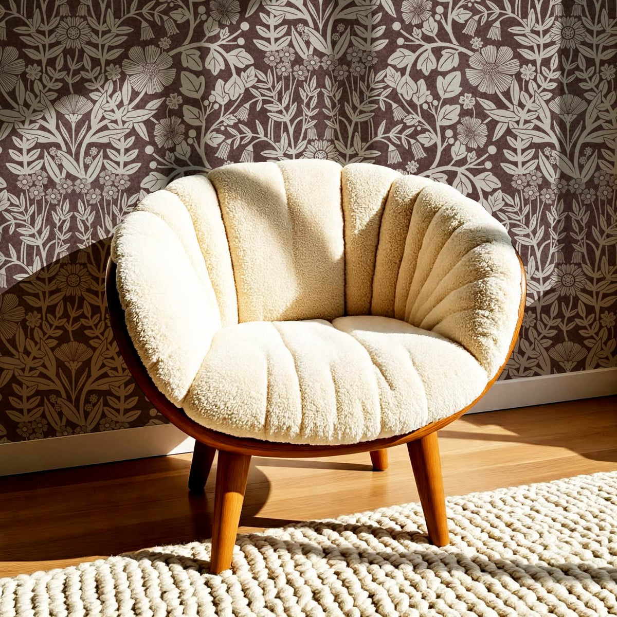 Linda Botanical Garden Wine Bone Wallpaper