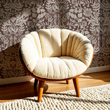 Linda Botanical Garden Wine Bone Wallpaper
