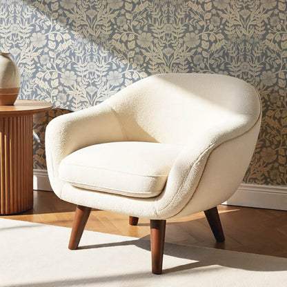 Linda Botanical Garden Powder Blue Bone Wallpaper