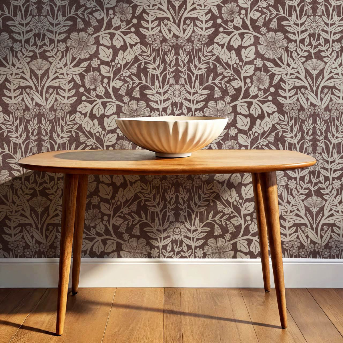 Linda Botanical Garden Wine Bone Wallpaper