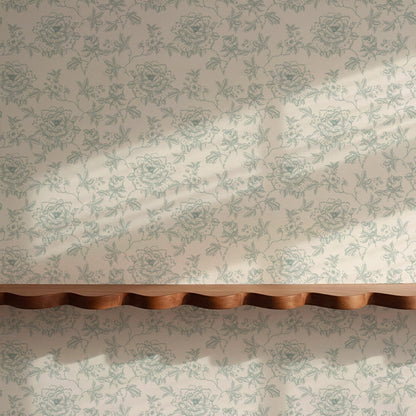 Ellesandra Sage Peonies Wallpaper