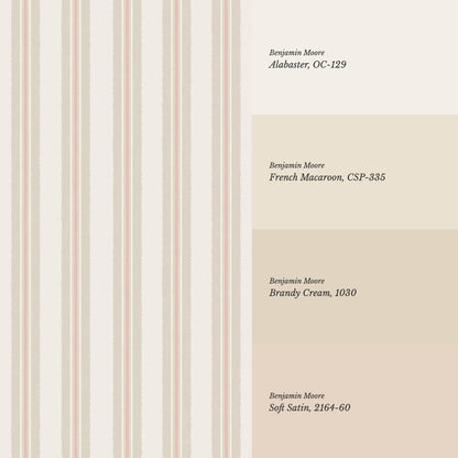 Loire Stripes Blush Wallpaper
